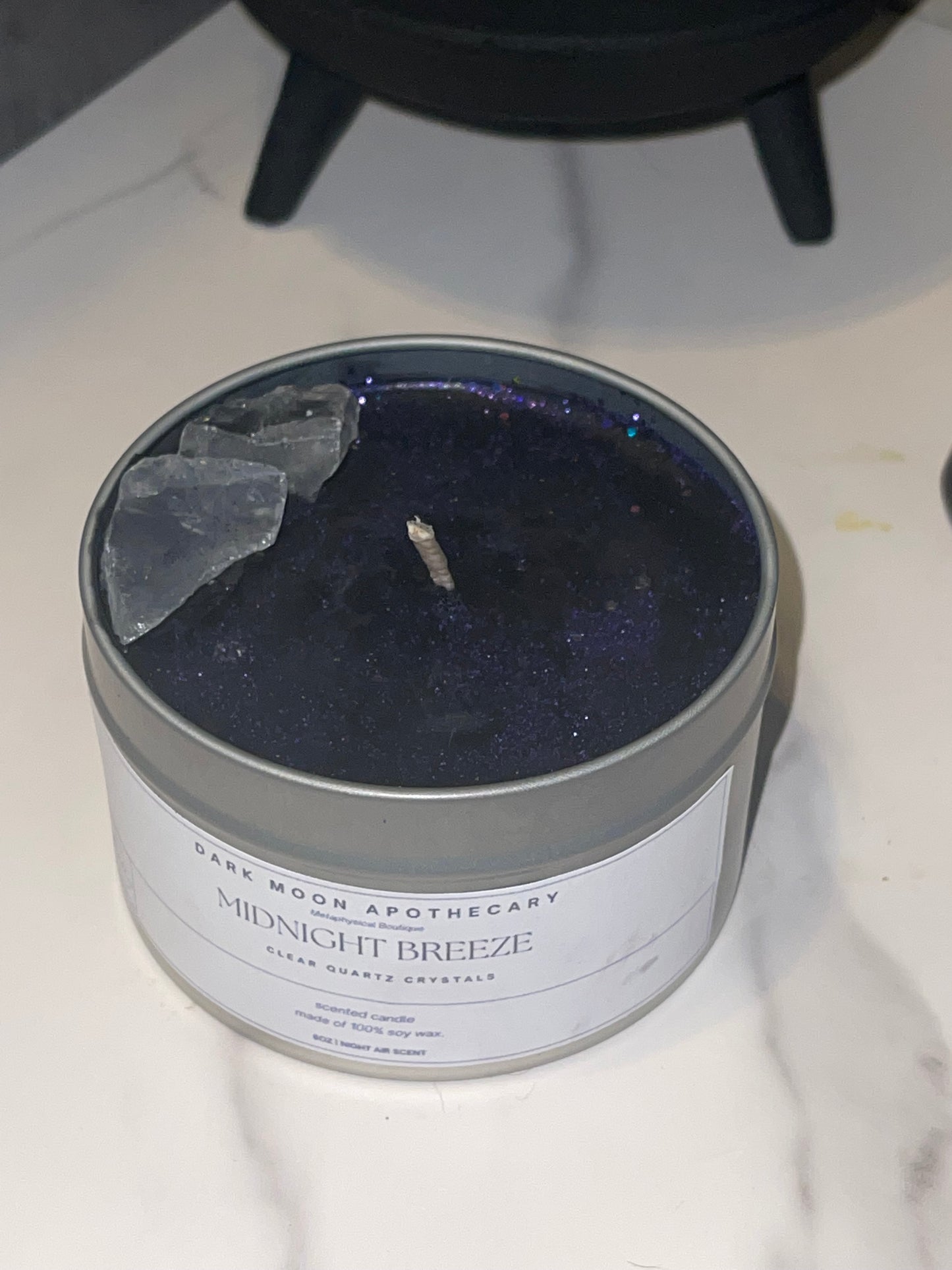 Midnight breeze 8oz soy crystal candle