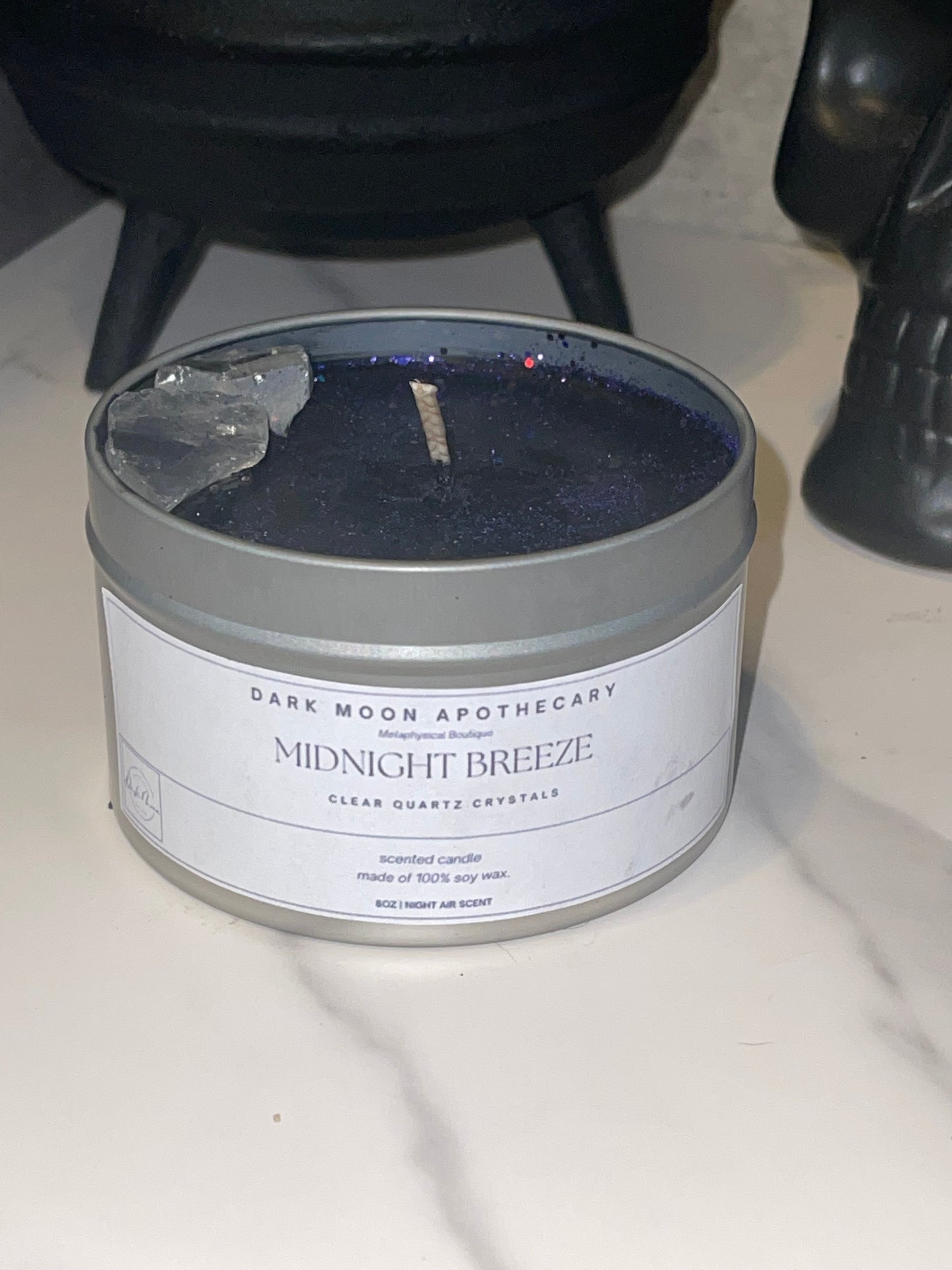 Midnight breeze 8oz soy crystal candle