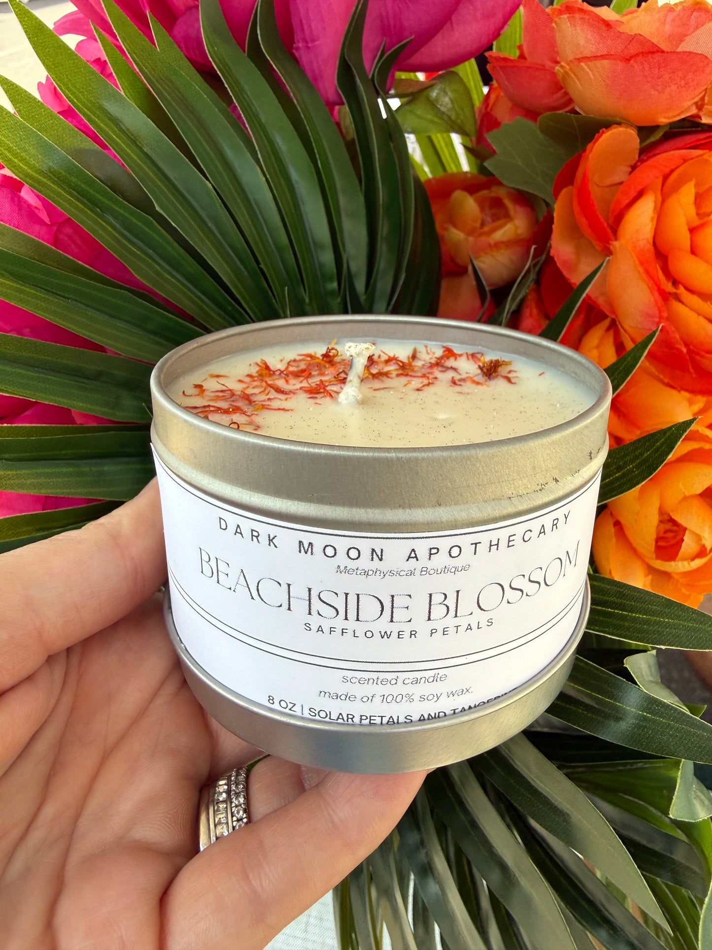 Beachside Blossom 8oz soy candle