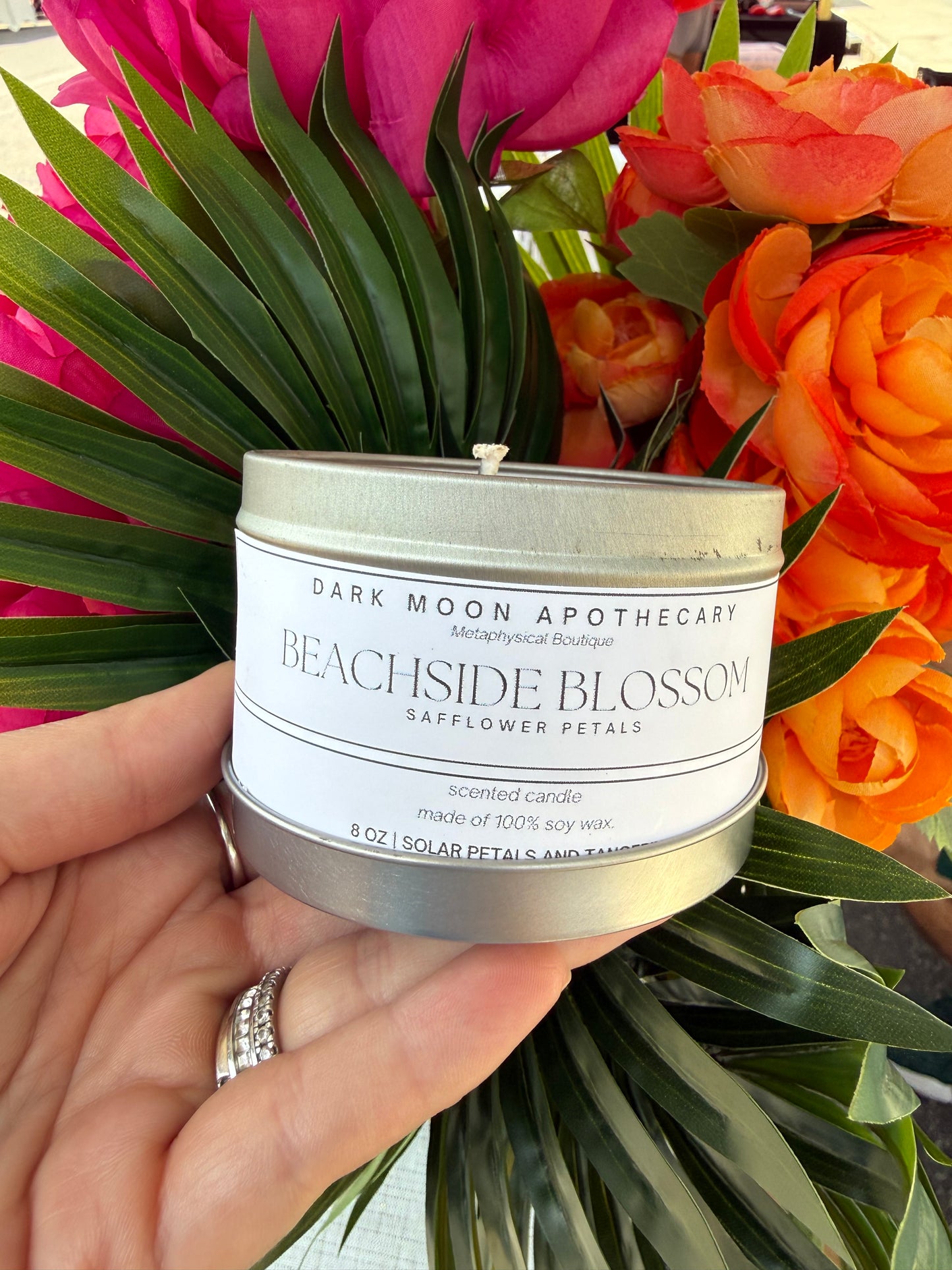 Beachside Blossom 8oz soy candle