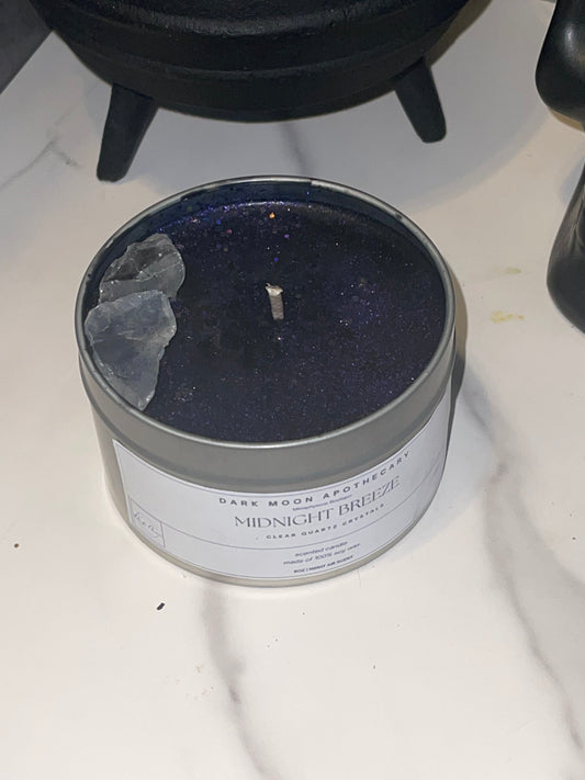 Midnight breeze 8oz soy crystal candle